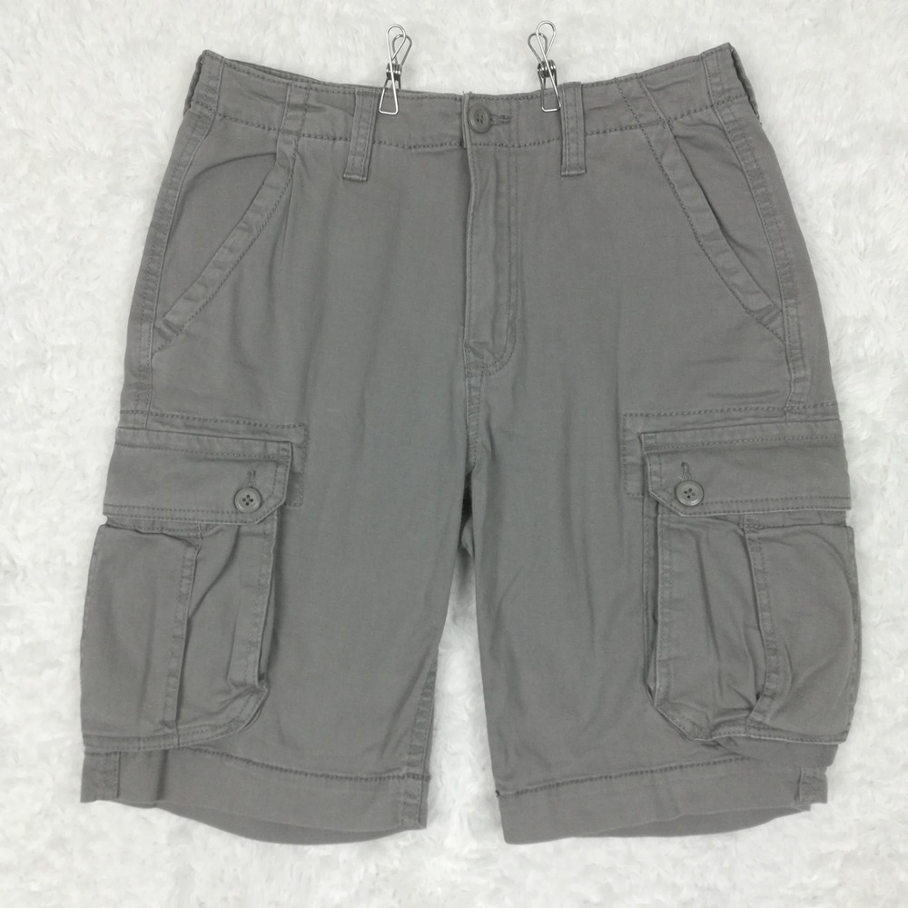 Arizona Jeans Co Mens Shorts Cargo Classic Fit Flex Gray Flap Pocket 30